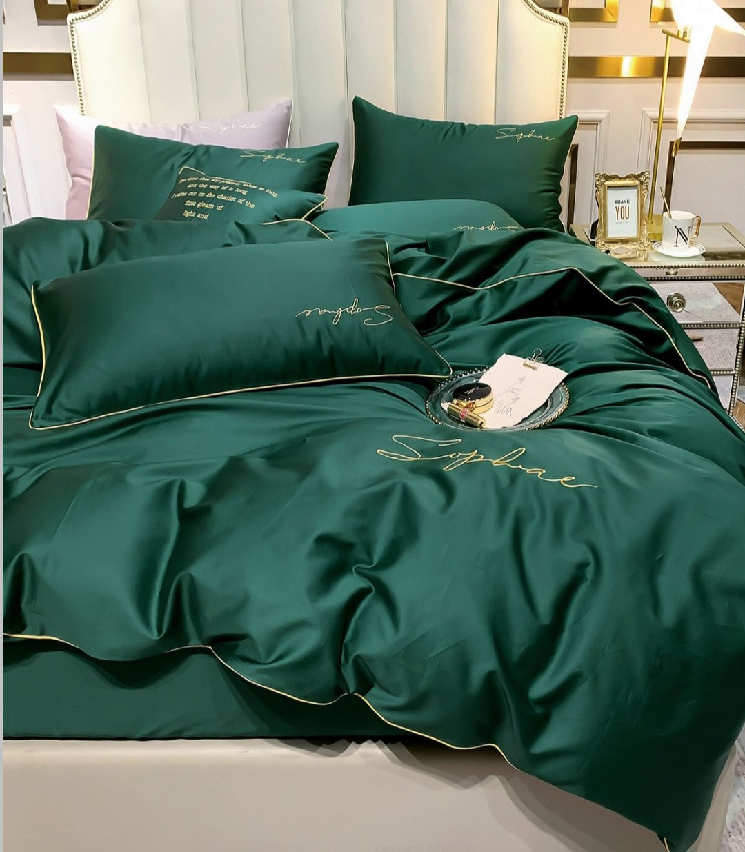 BEDDING 200/220 UNIFORM SATIN TRIM 3 PIECE MICROFIBER