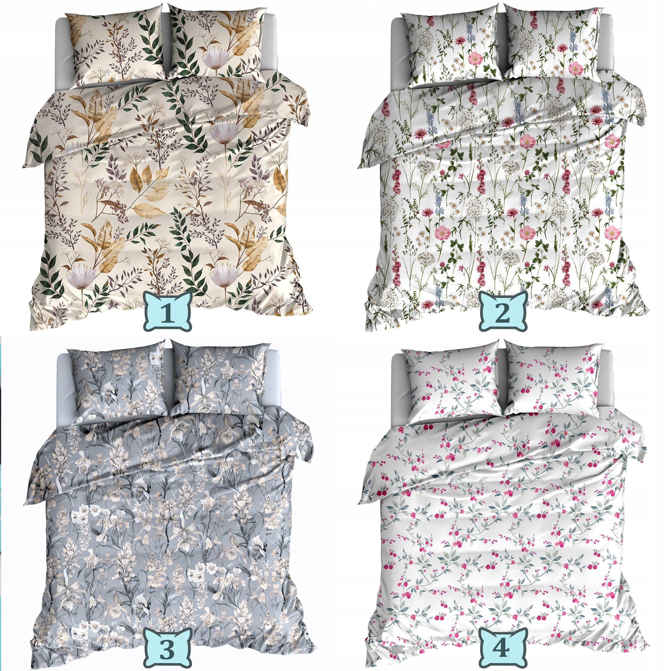 BEDDING 200x200 + 2x70x80 COTTON 100% MANY DESIGNS Made in Poland Manufacturer code 10801