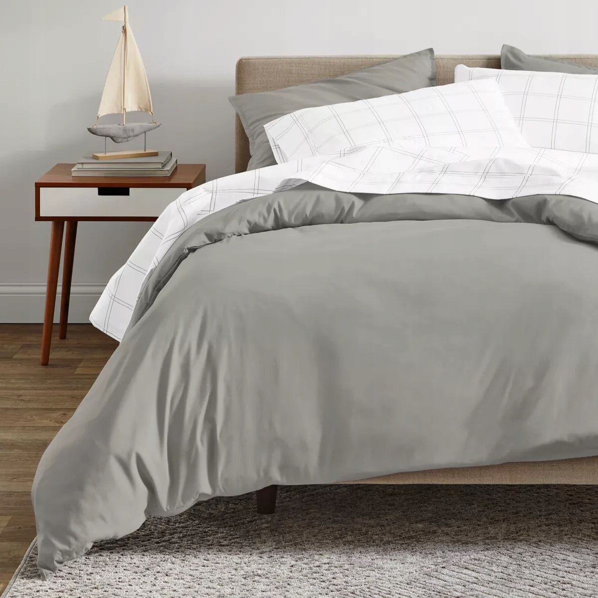 BEDDING GREY HOTEL 140x200 COTTON 100% PILLOWCASE 70x80 / 50x70 / 50x60 Comforter cover width 140 cm