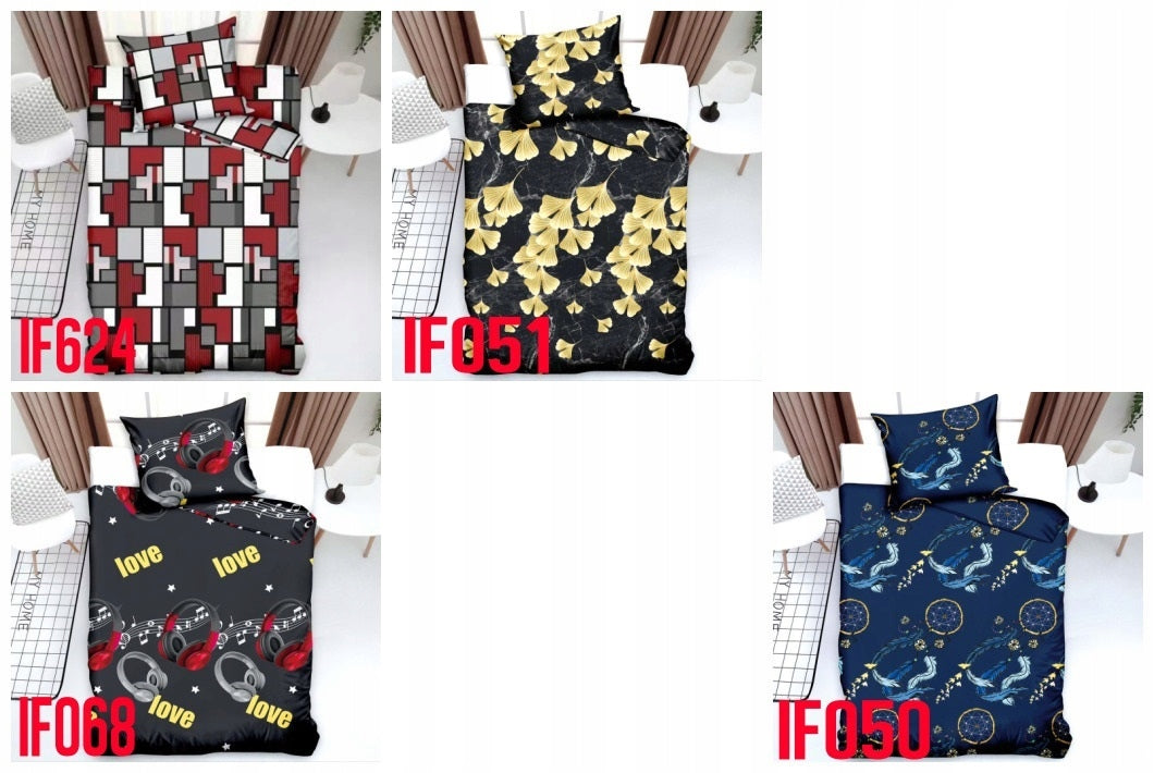 BEDDING SET 140x200 3D CHILDREN'S YOUTH BEDDING SET PATTERNS Manufacturer code POŚCIEL 140x200 + 1 POSZEWKA ELEGANCKA