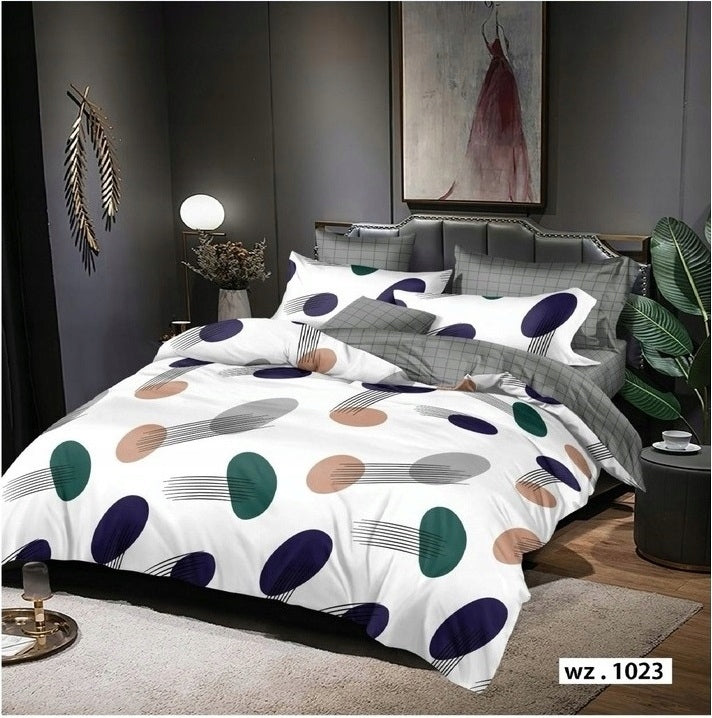 BEDDING SET 160x200 2 PILLOWCASES PATTERNS DOUBLE-SIDED SATIN COLORS 5D LUX Brand Syl Mar
