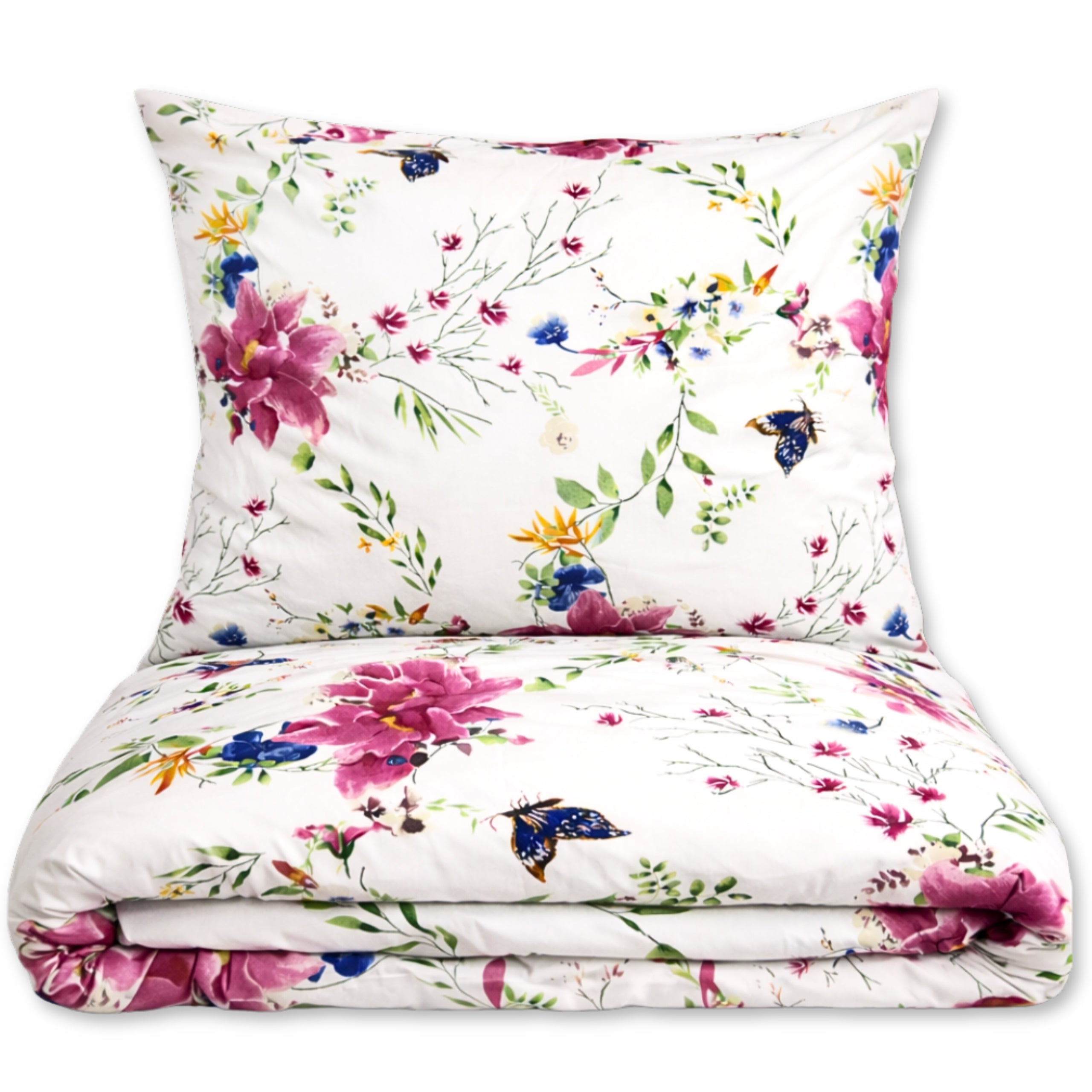 BEDDING SET 160x200 COTTON 100% THICK 3 PIECES Poland PREMIUM FLOWERS