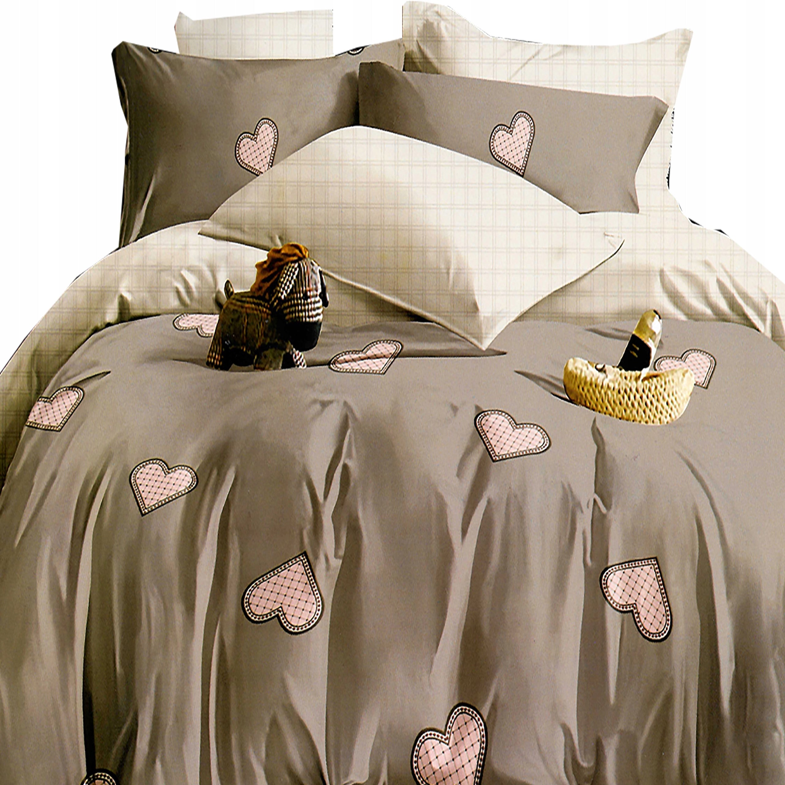 BEDDING SET 200x220 SATIN COTTON 4-PIECES