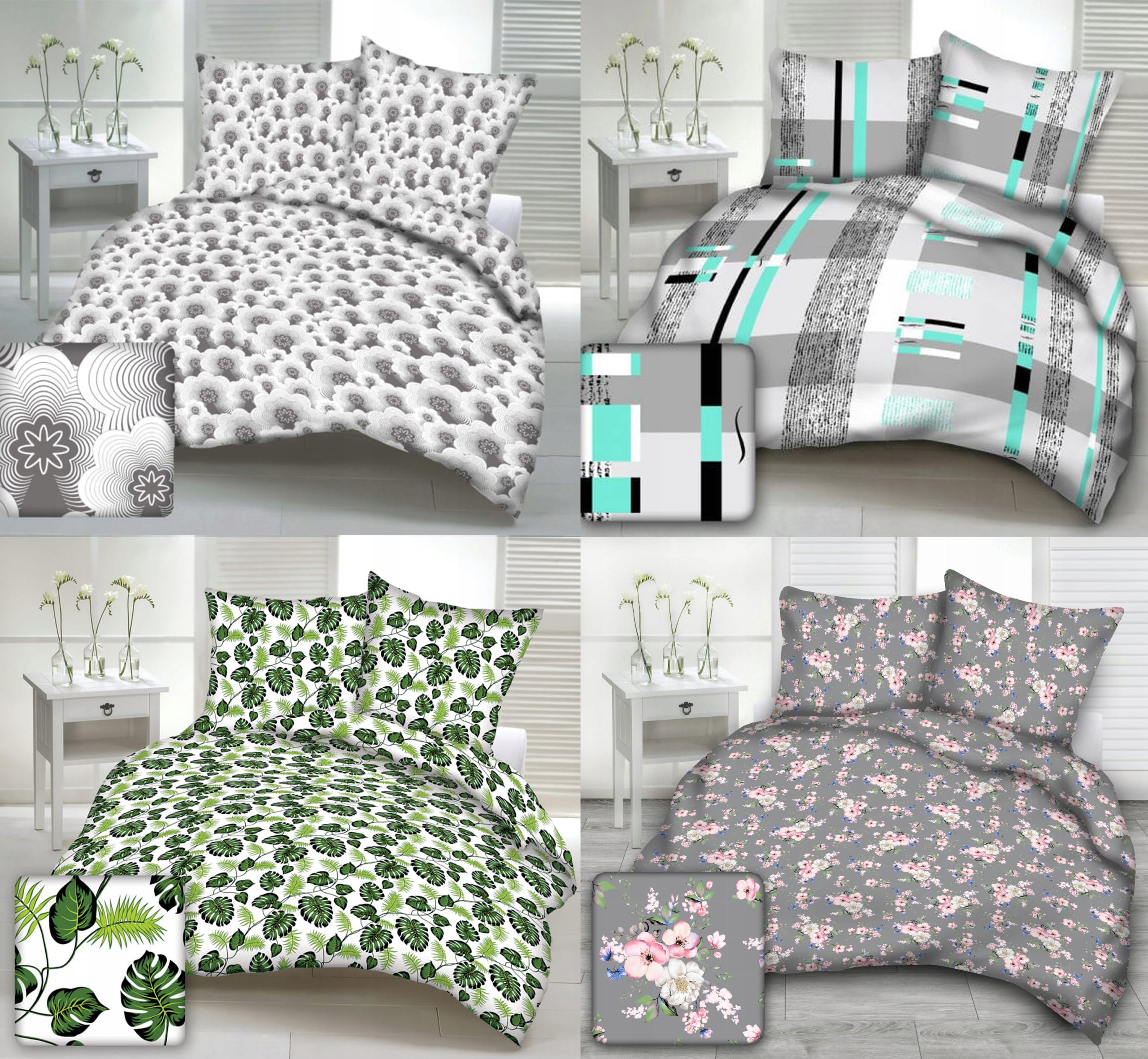 BEDDING WITH BARK 160x200 + 2 x 70x80 VERY THICK POLAND 100% COTTON 140G/m2 Brand Ematex