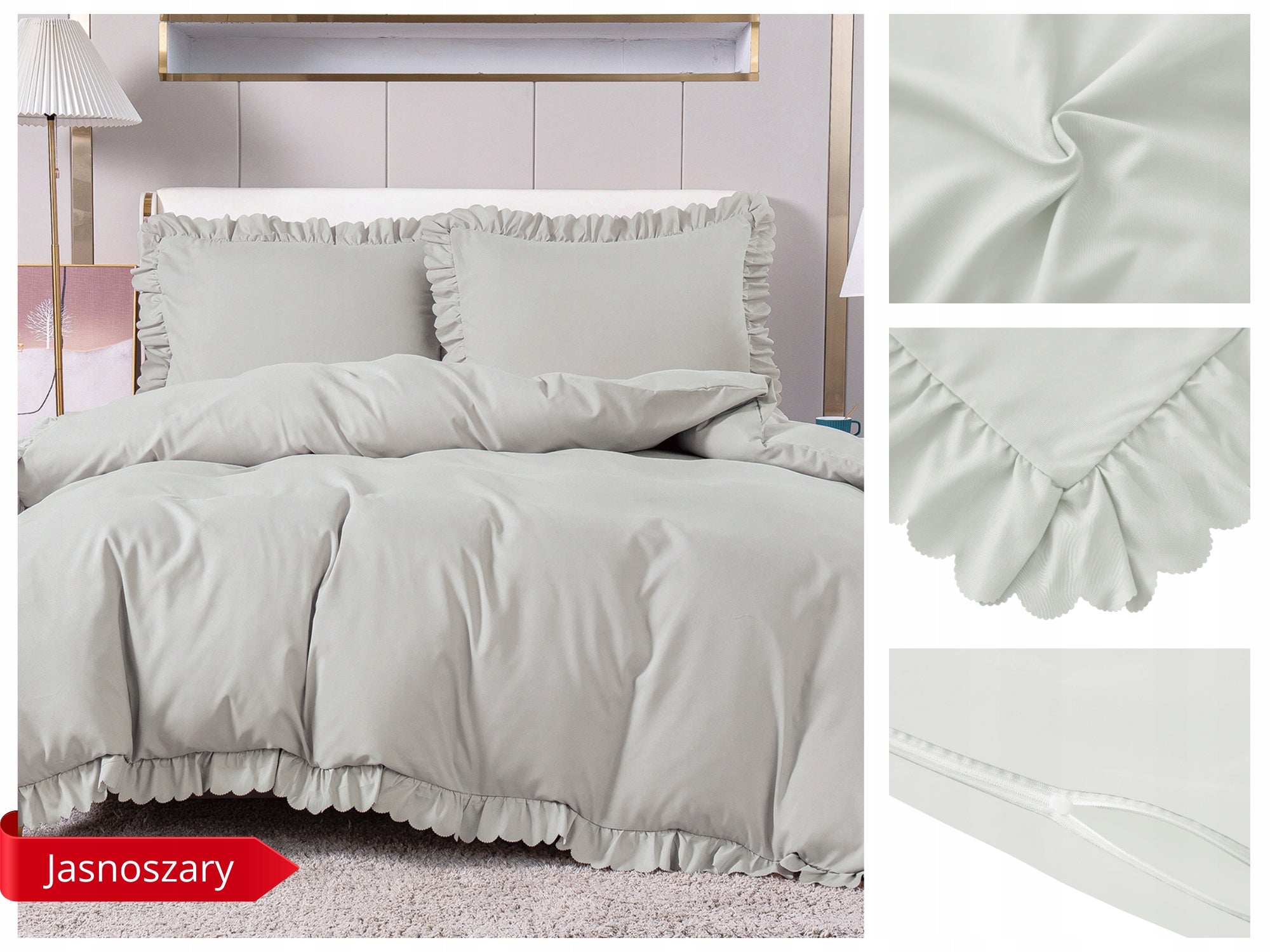 BEDDING WITH FRILL 160x200 +2 PILLOWCASES BEDDING SET WITH FRILL Manufacturer code Pościel JOWITA z Falbaną