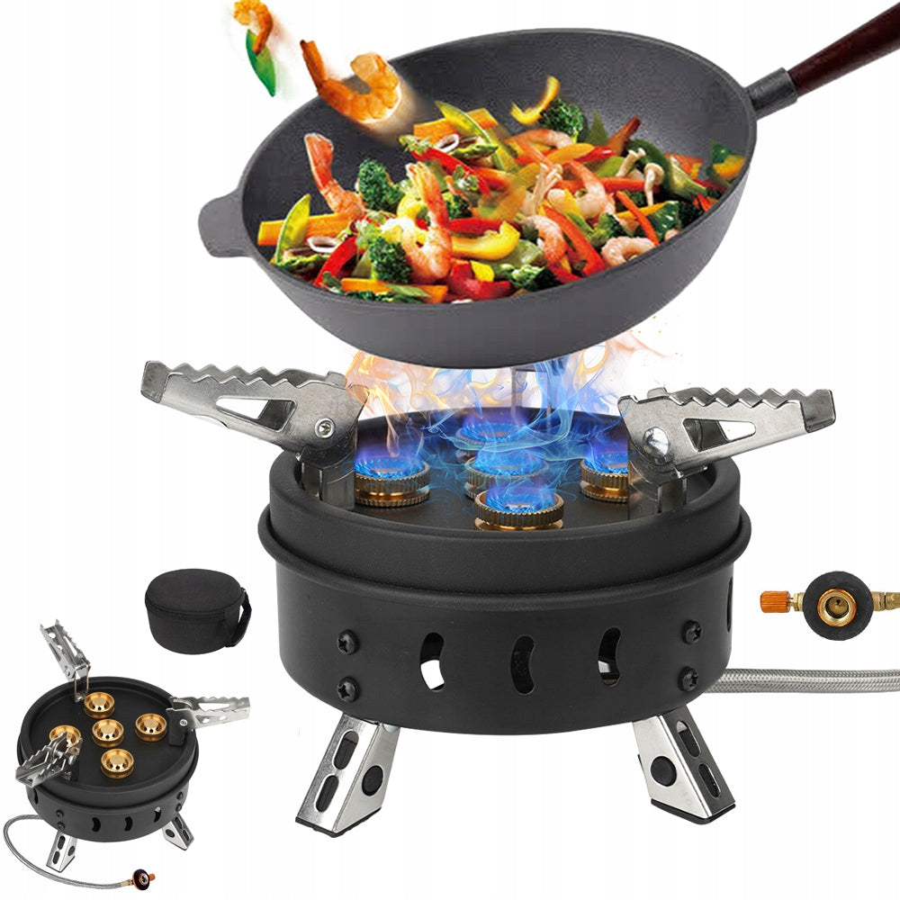 BEDEE Folding Gas Stove for Camping Cooking - Durable Metal Structure