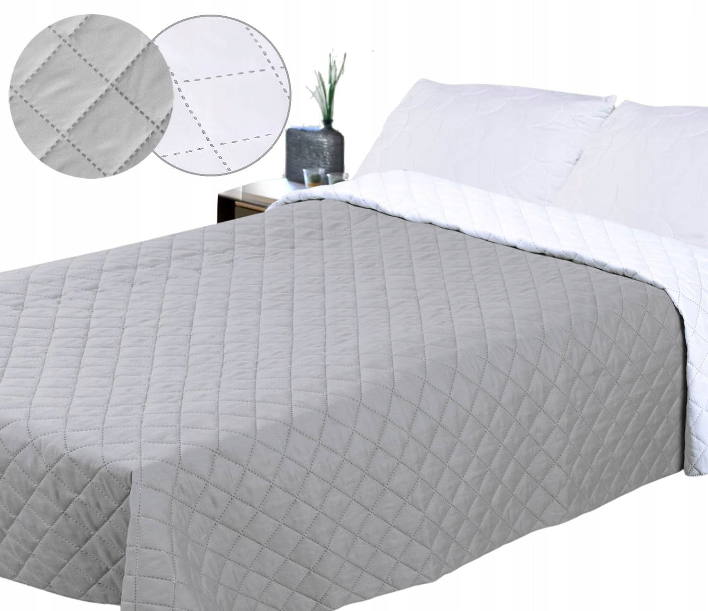 BEDSPREAD COUCH Double Sided Slipper QUILTED Ultrasonic 160X200 PL
