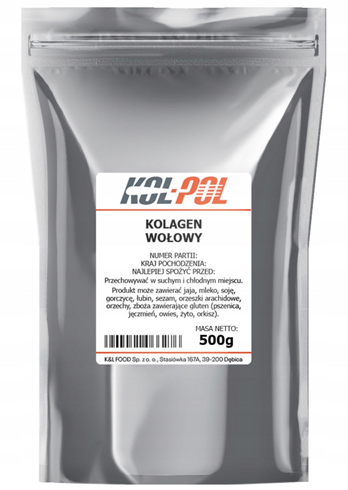 BEEF COLLAGEN 500g Natural 100% pure powder high quality Kol-Pol Brand Kol-pol