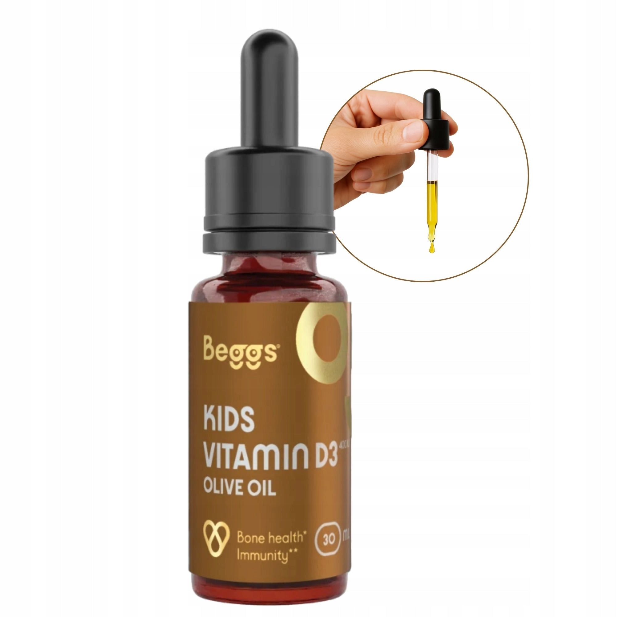 BEGGS Vitamin D3 for children 400 IU in drops olive oil BIO 30 ml