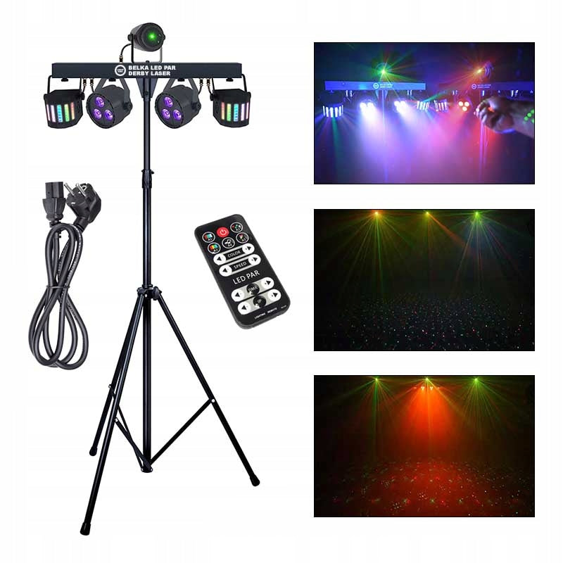 Light4me LED kelių efektų šviesos disko apšvietimo rinkinys