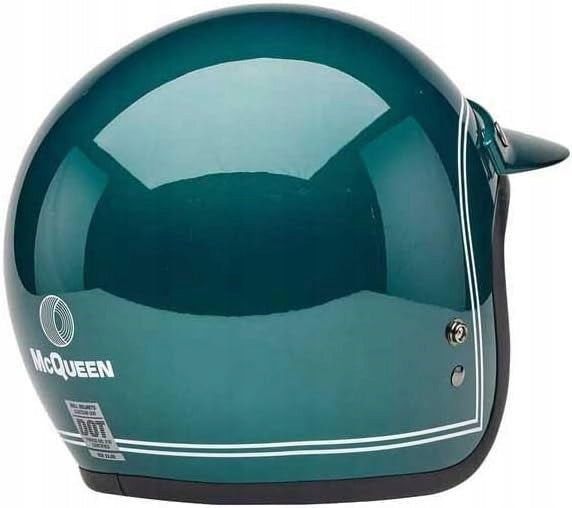 BELL CUSTOM 500 STEVE MCQUEEN RIVERSIDE METALLIC GREEN S ECE6 HELMET Manufacturer's catalog number C500-DLX_SOL-01_S