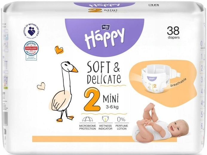 BELLA Baby Diapers 3-6kg MINI 38 pieces