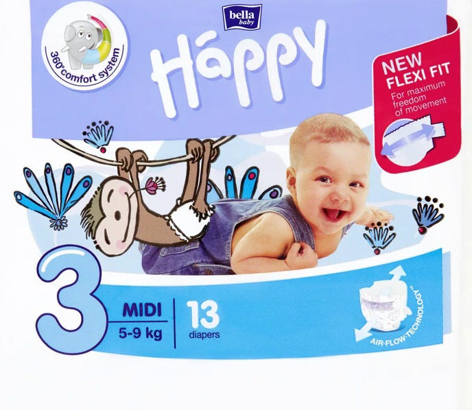 BELLA Baby Diapers 5-9kg MIDI 13 pieces