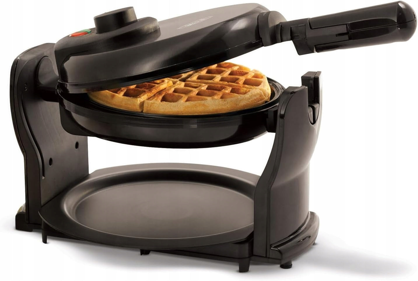 BELLA Waffle Iron Black 4 Waffles 10 Min 7 Inches Non-stick