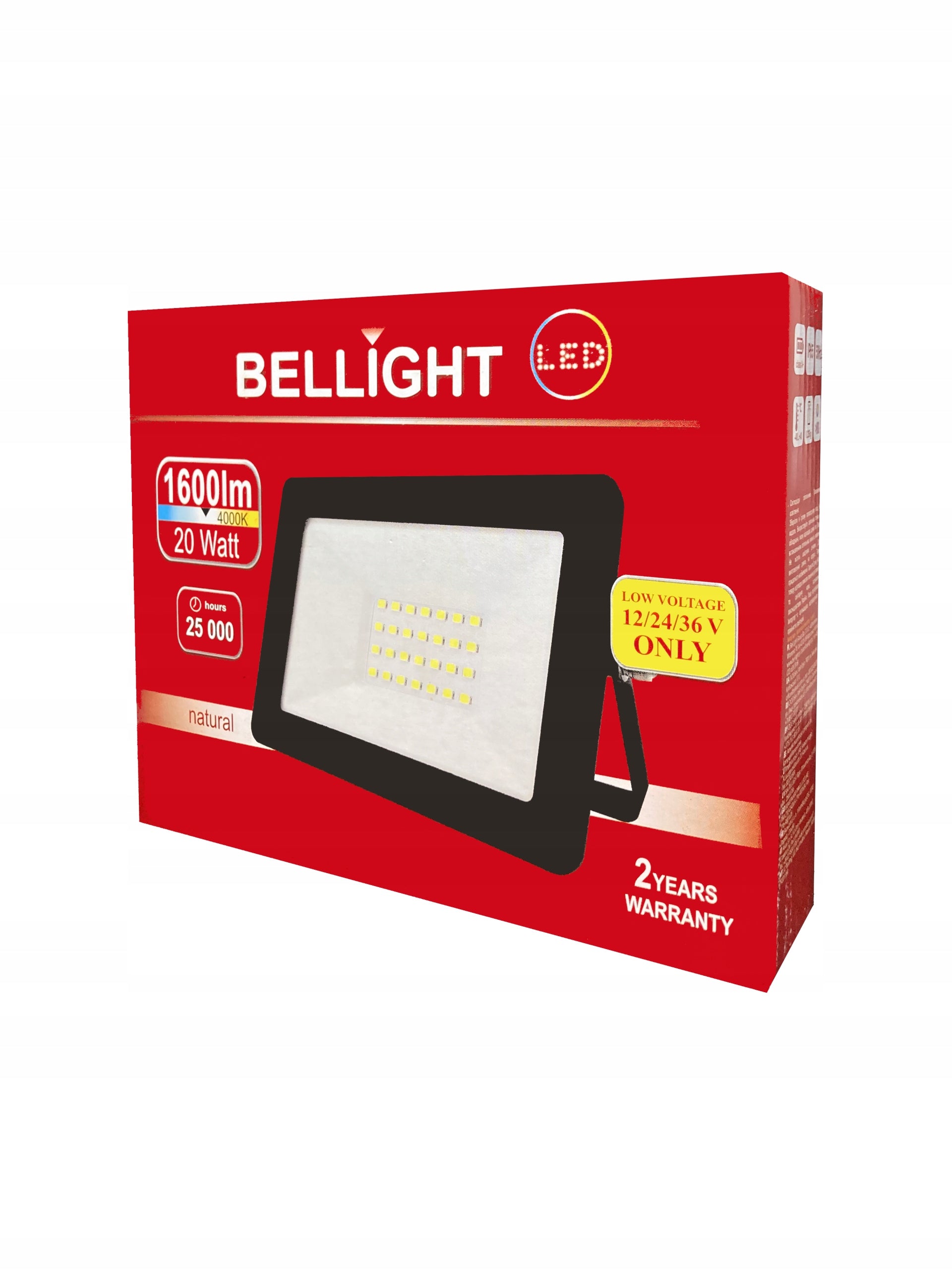 BELLIGHT LED low voltage floodlight AC/DС 12/24/36V 20W black 4000K EAN (GTIN) 5903089806219