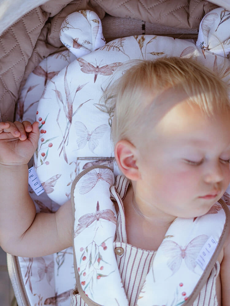BELOFF | Bamboo Stroller Pillow Night Butterflies + Muslin