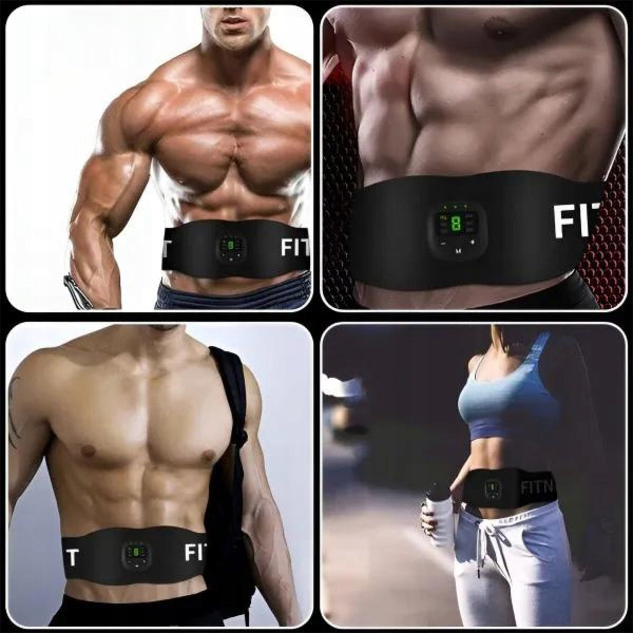 BELT EMS ELECTROSTIMULATOR FOR ABDOMINAL MUSCLES REDUCING BODY FAT Model 8888