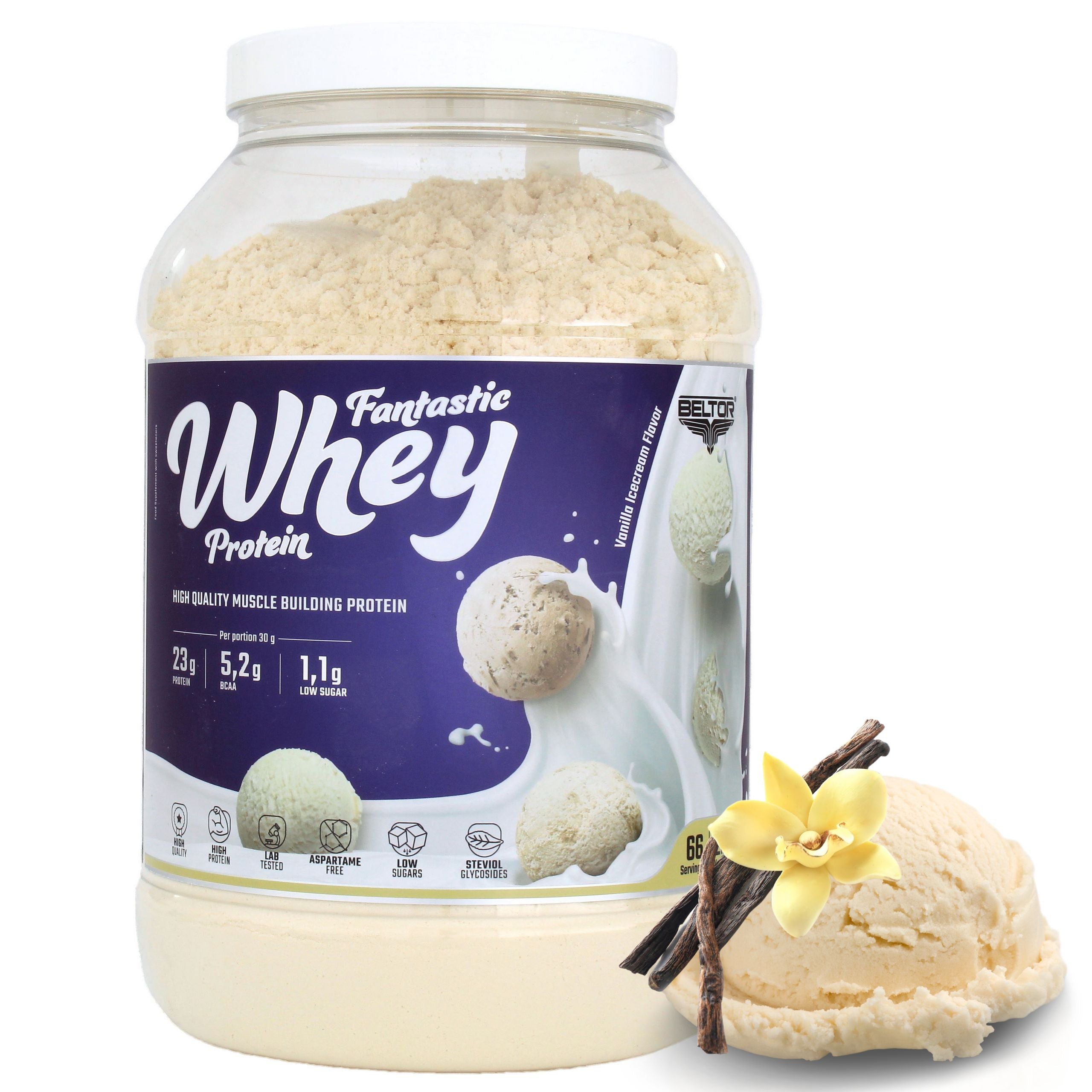 BELTOR CONCENTRATE FANTASTIC WHEY PROTEIN WPC 2000G VANILLA ICE CREAM