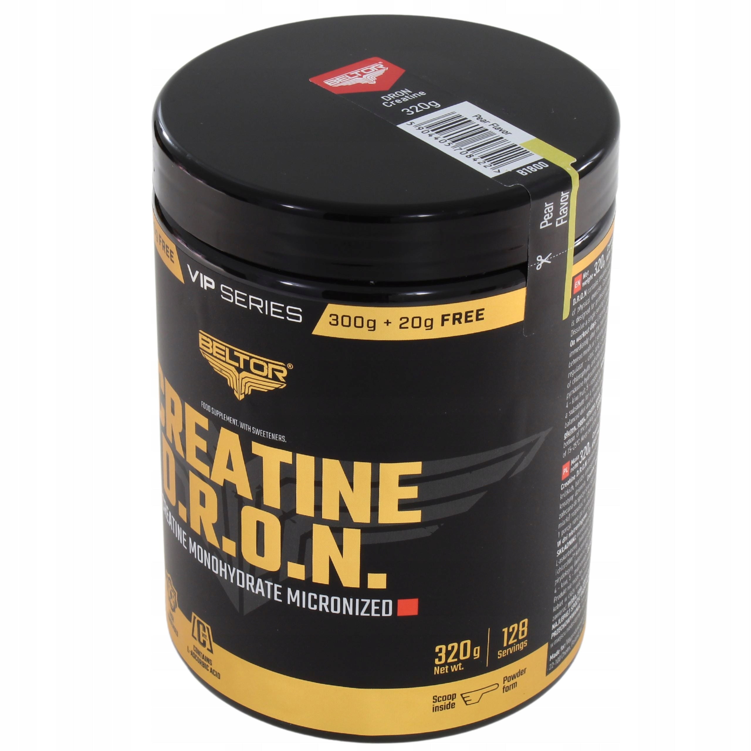 BELTOR CREATINE DRONE CREATINE MONOHYDRATE 320G VIP SERIES PEAR Brand Beltor