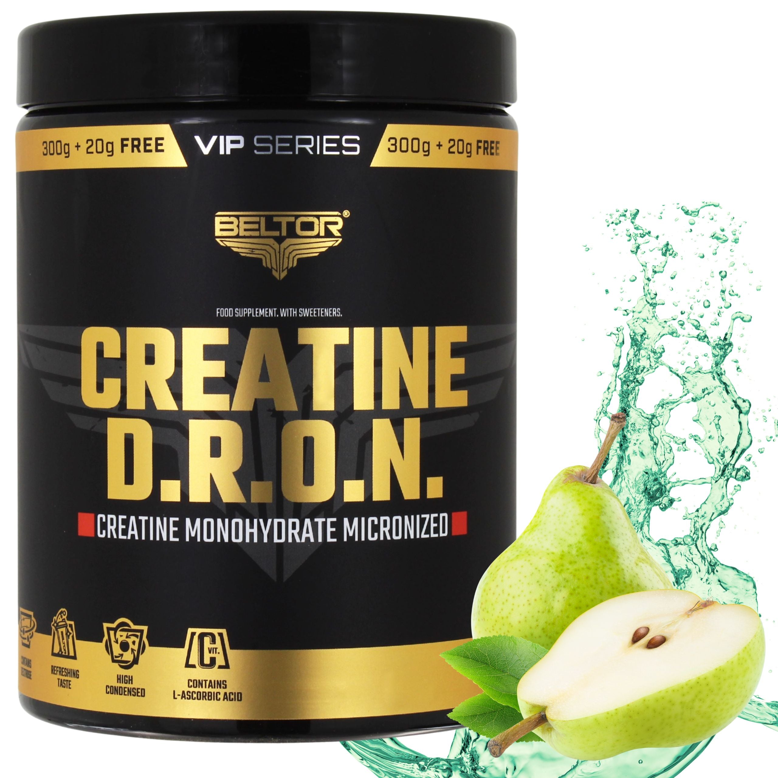 BELTOR CREATINE DRONE CREATINE MONOHYDRATE 320G VIP SERIES PEAR