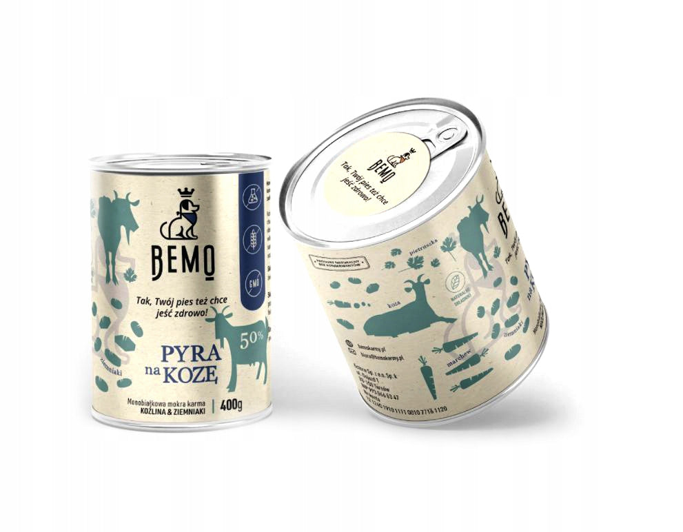 BEMO Wet dog food PYRA FOR GOAT goat in a can Monoprotein 400g