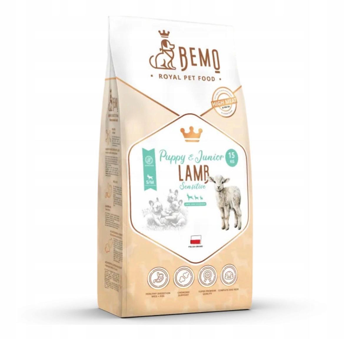 BEMO puppy dry food Puppy JUNIOR -lamb- S/M -15 kg