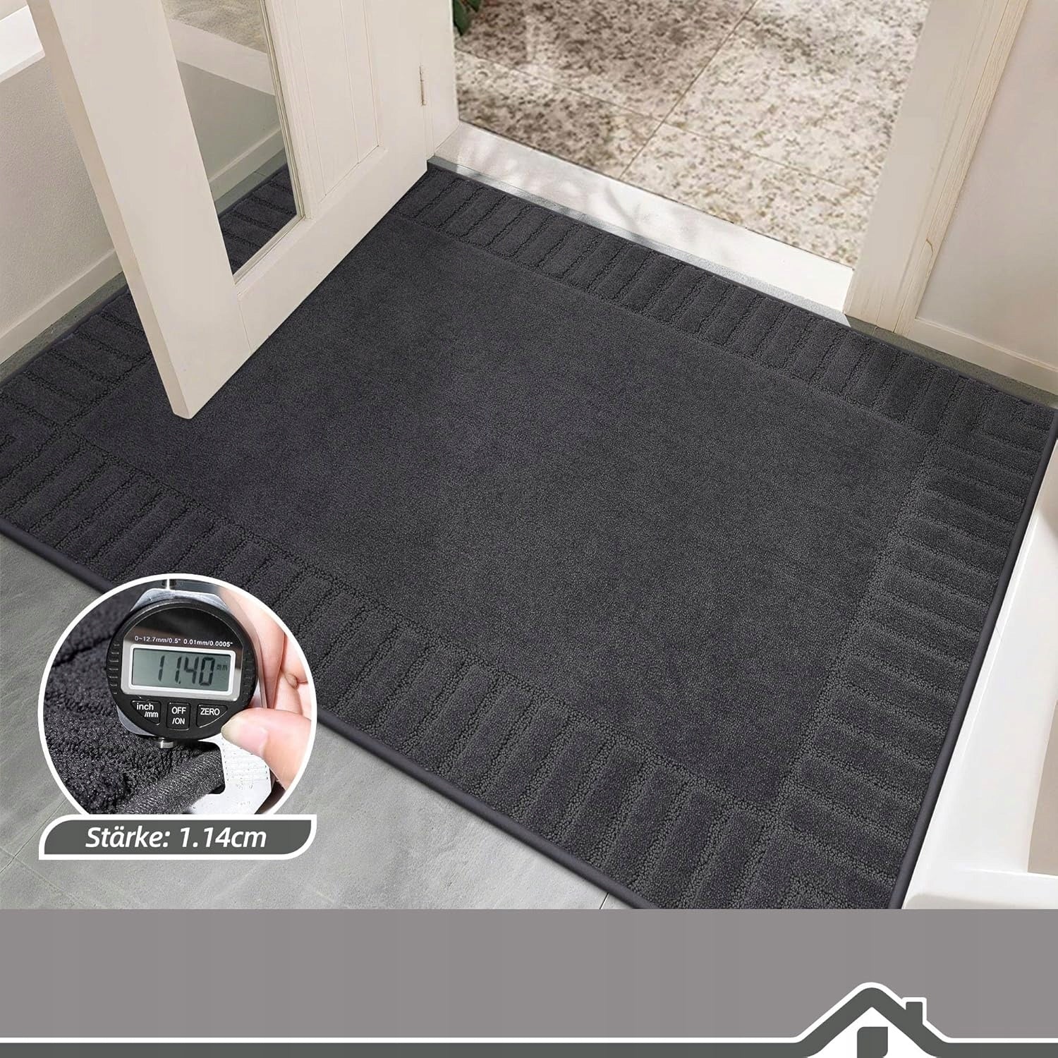 BEQHAUSE BATHROOM RUG ANTI-SLIP HALL MAT THICK 60X90 CM Brand no brand