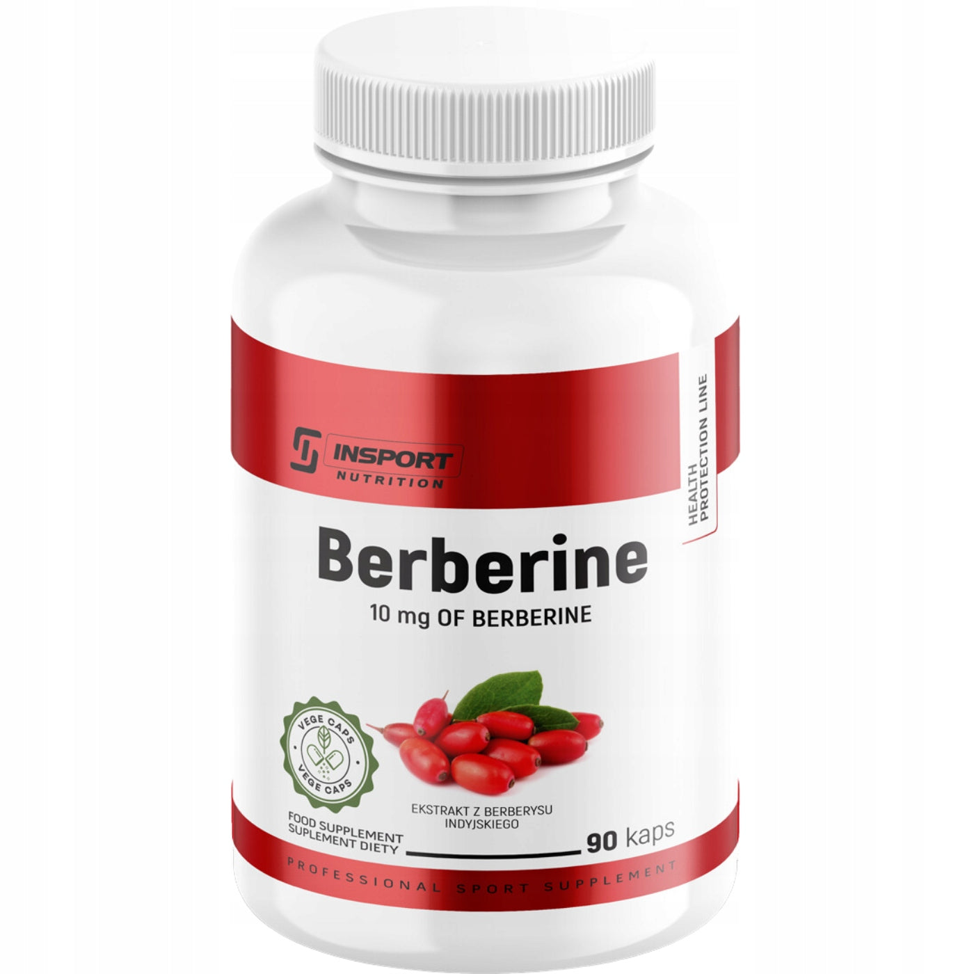 BERBERINE 500mg 90 kap Berberine Heart DIABETES Skin SLIMMING | INSPORT Packaging status original