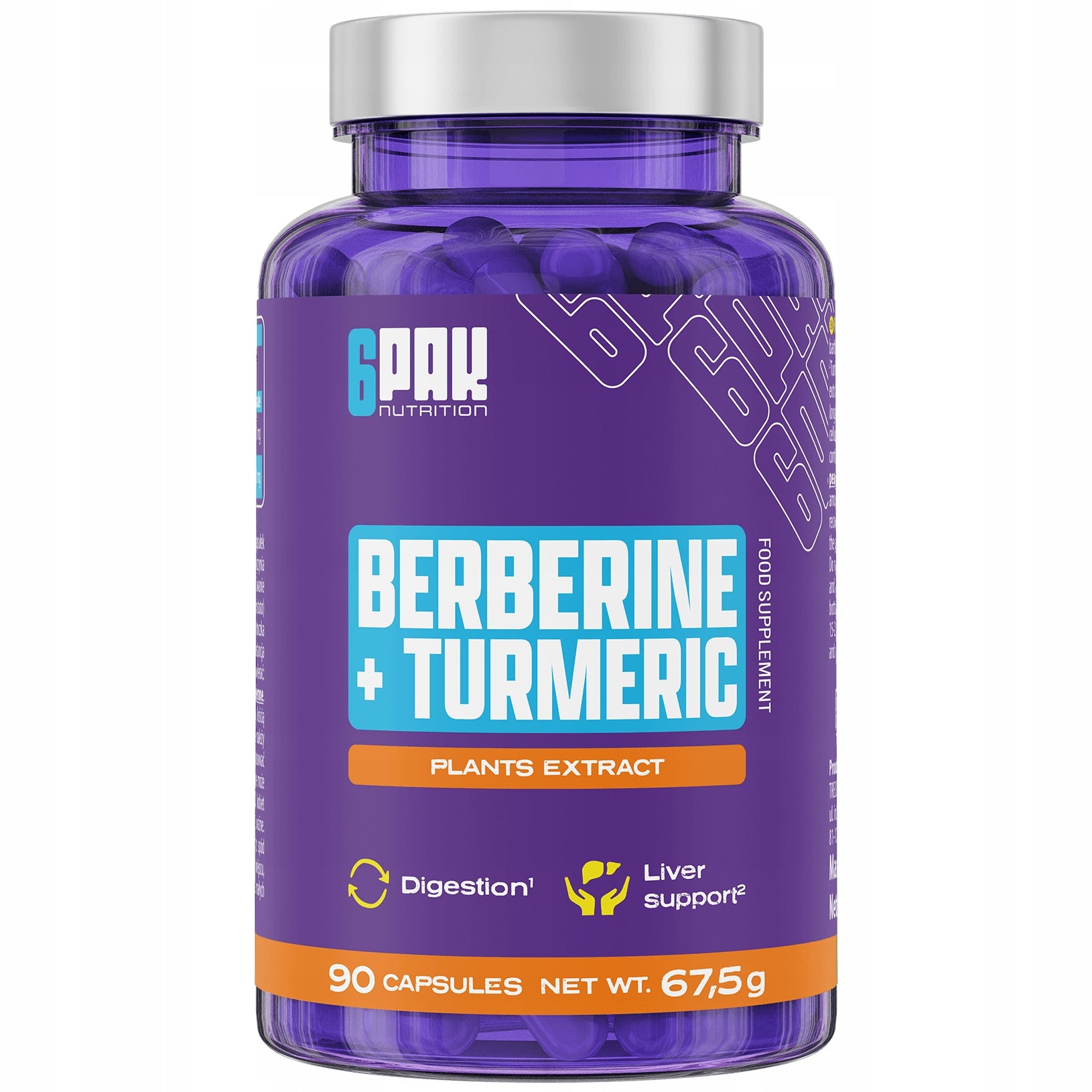 BERBERINE + CURCUMIN 600 MG Glucose Sugar Digestion Liver For 90 DAYS