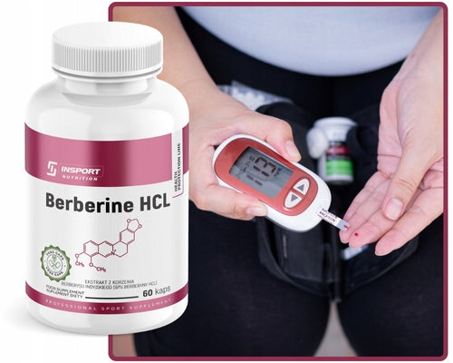 BERBERINE HCL 500mg 60 kap PURE DIGESTION DIABETES WEIGHT LOSS | INSPORT Manufacturer code WSPARCIE ODCHUDZANIA METABOLIZM BERBERINE