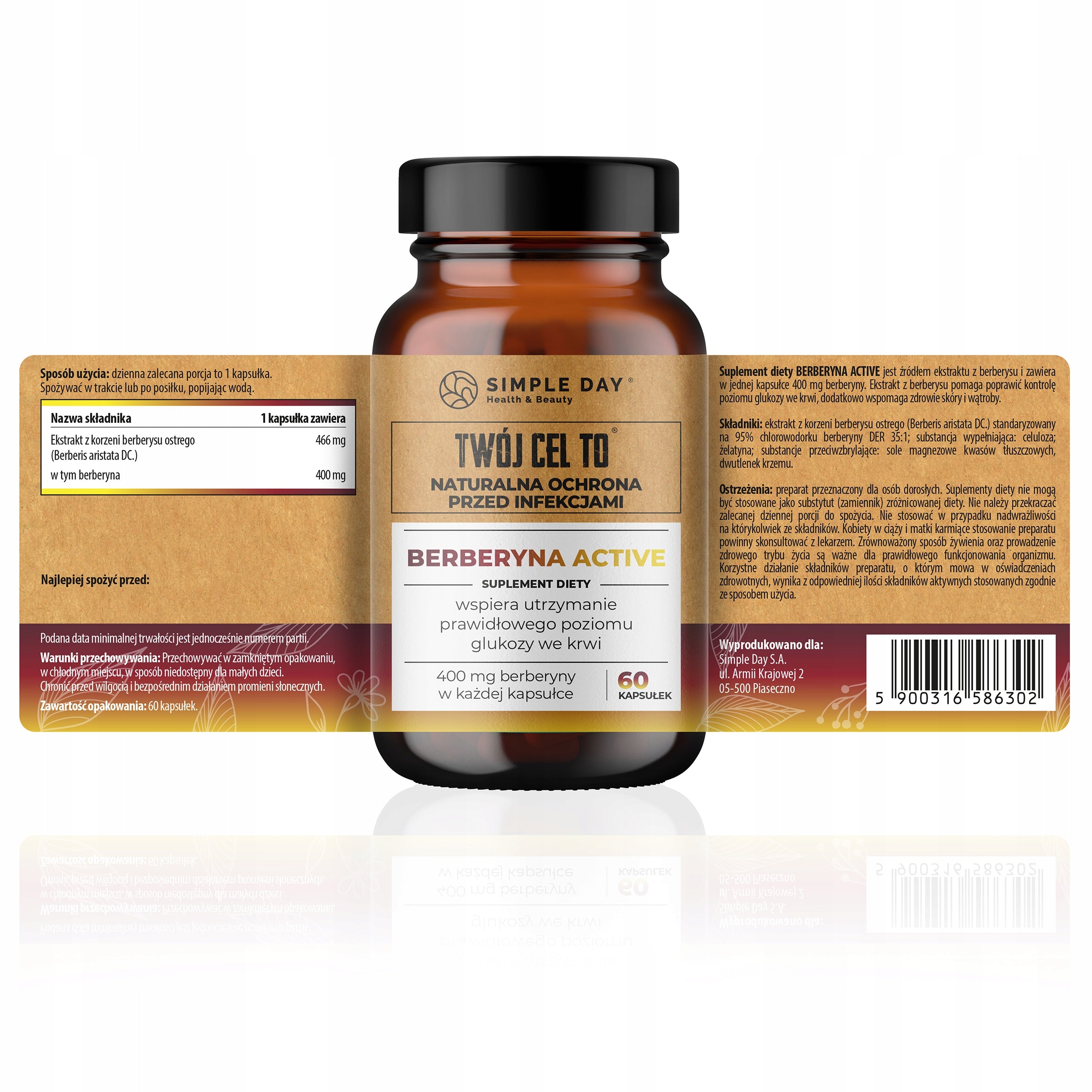 BERBERINE HCL EXTRACT SLIMMING DIGESTION DIABETES SUGAR GLUCOSE APPETITE Packaging status original