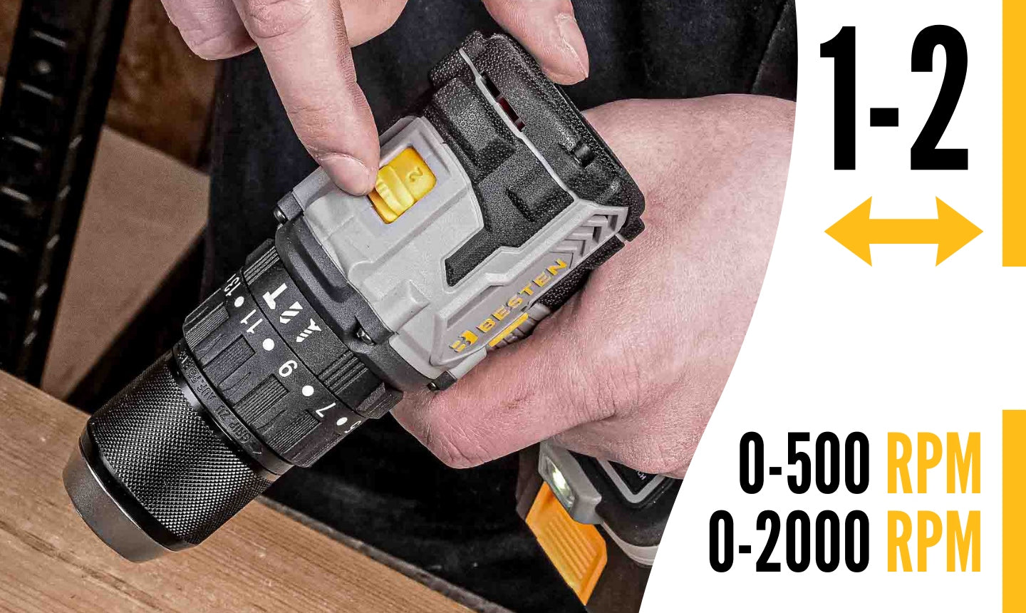 BESTEN Cordless Impact Screwdriver Brushless 75Nm 2xAku Voltage (V) 20 V