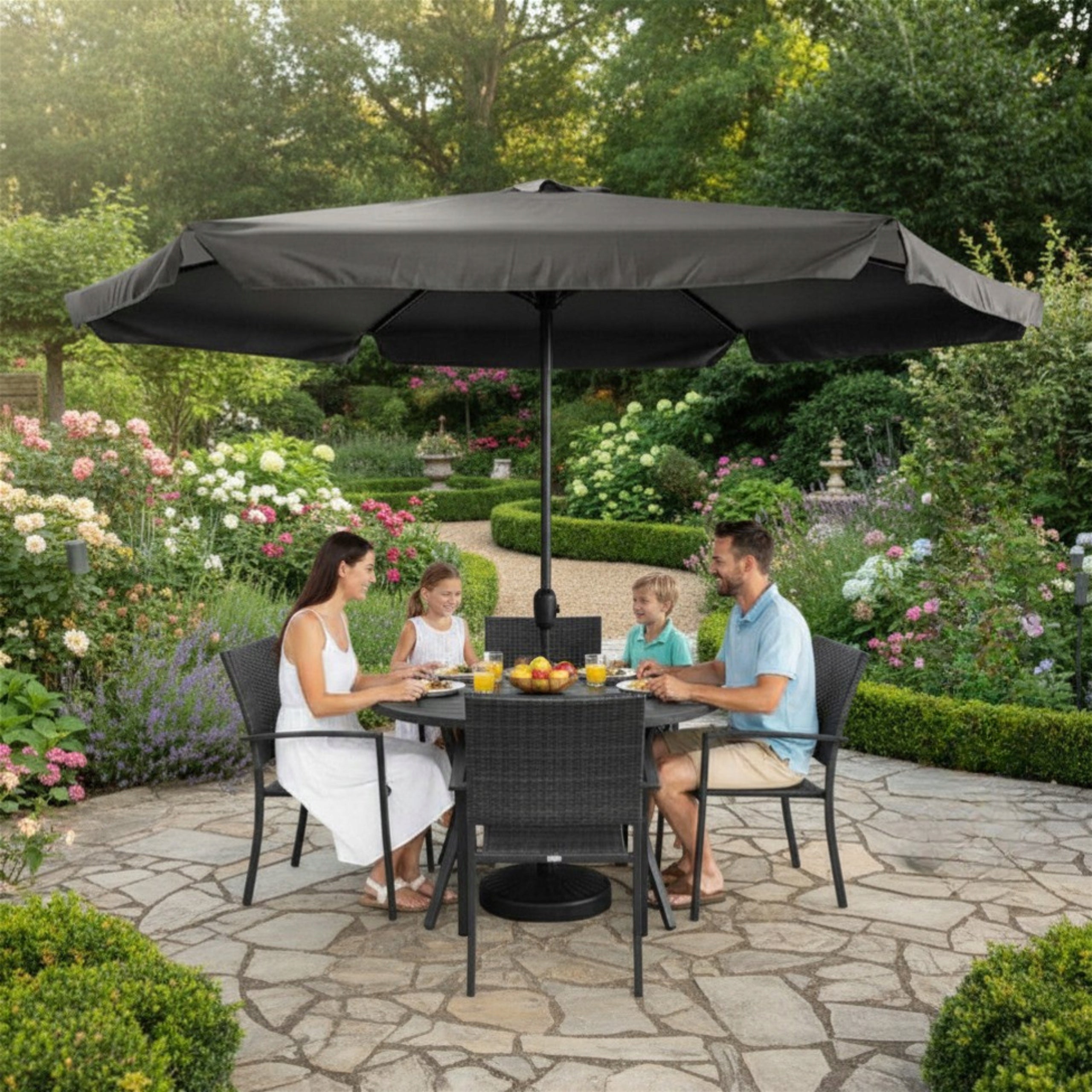 BESTSELLER Aga Garden Umbrella 300 cm MR2055 Dark Grey Folding STRONG Product weight with unit packaging 7 kg