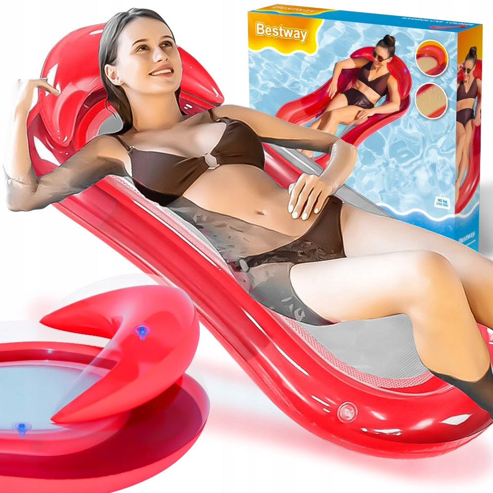 BESTWAY INFLATABLE BEACH POOL WATER SWIMMING MATTRESS WITH MESH 160x84CM