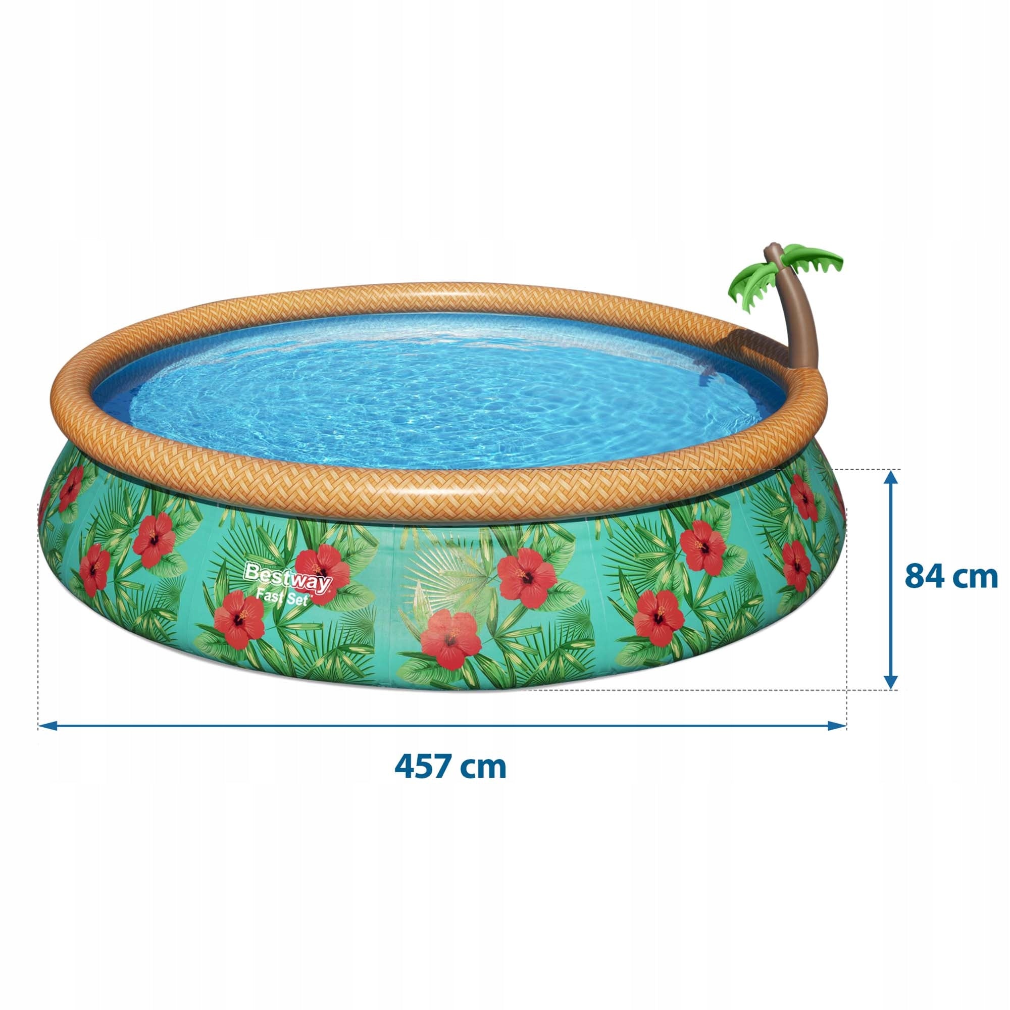BESTWAY LARGE EXPANSION POOL 457x84 CM PUMP FILTER Product width 457 cm