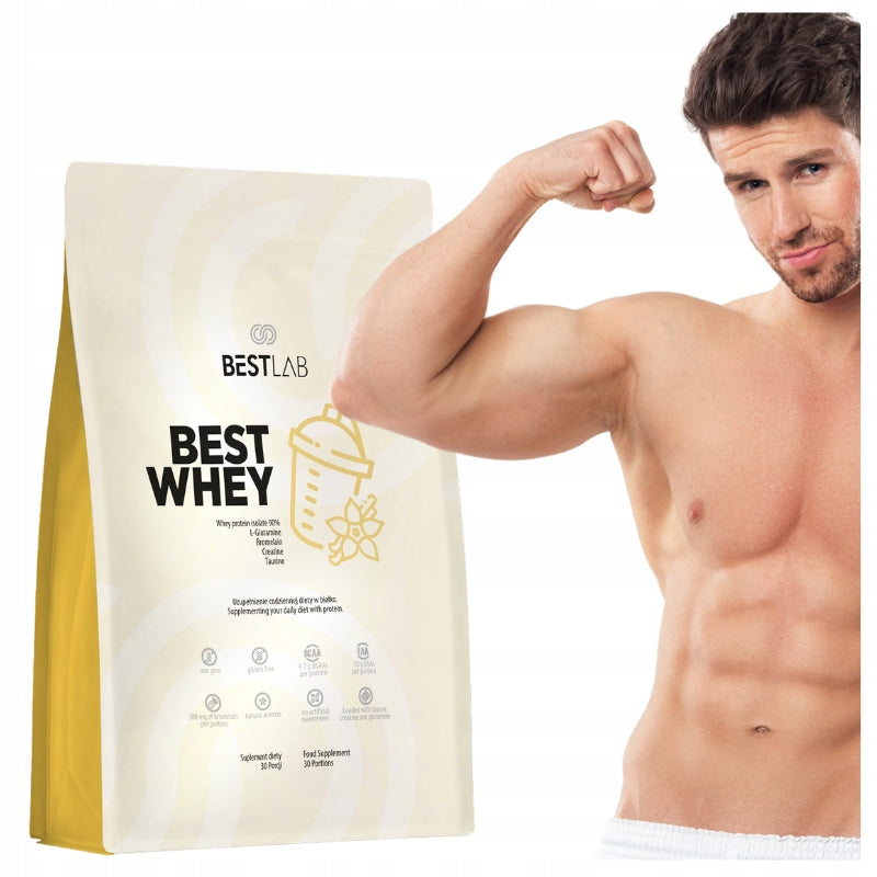 BESTWHEY PROTEIN SUPPLEMENT ISOLATE WPI 90% + CREATINE GLUTAMINE BEST LAB 900G