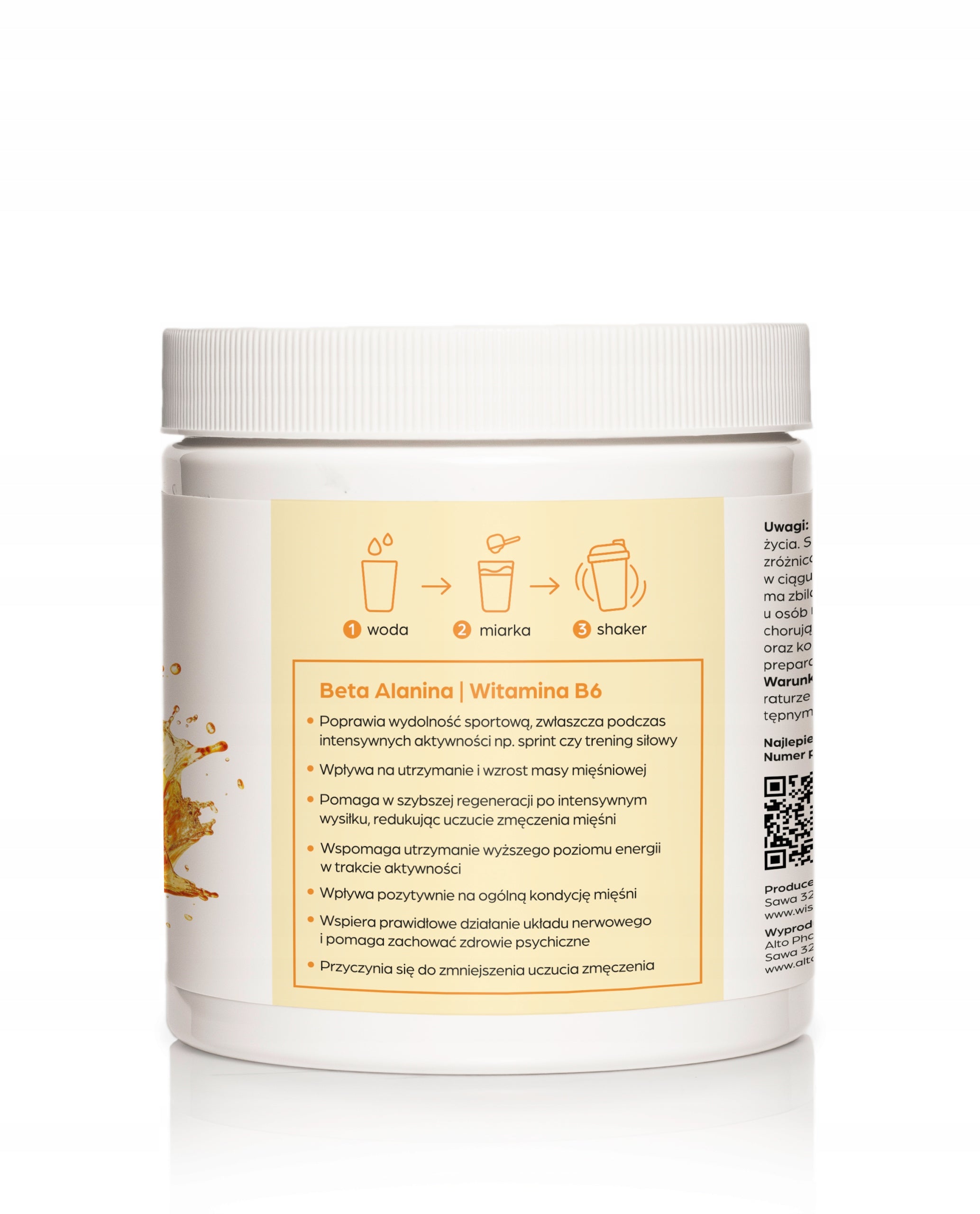 BETA ALANINE Strength Pump Stimulation Energy ORANGE 800 g Expiration date not specified