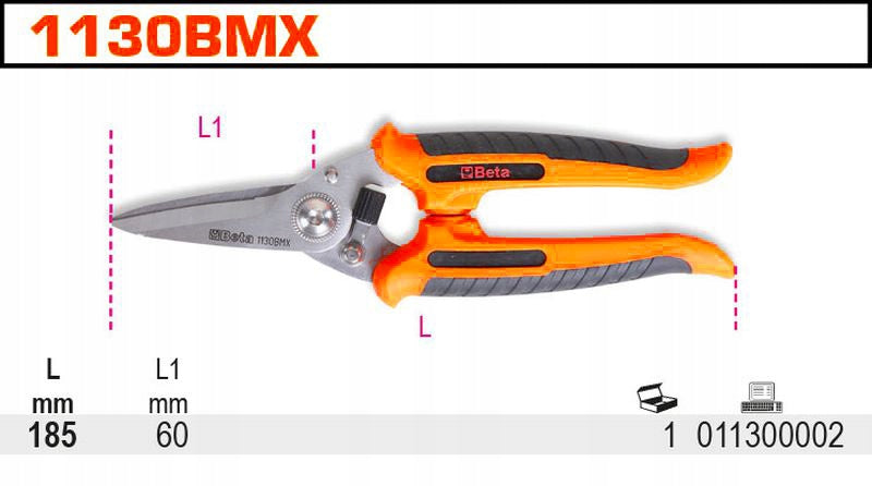 BETA UNIVERSAL Scissors INOX MICRO TEETH 185 mm 1130BMX Manufacturer code 1130bmx