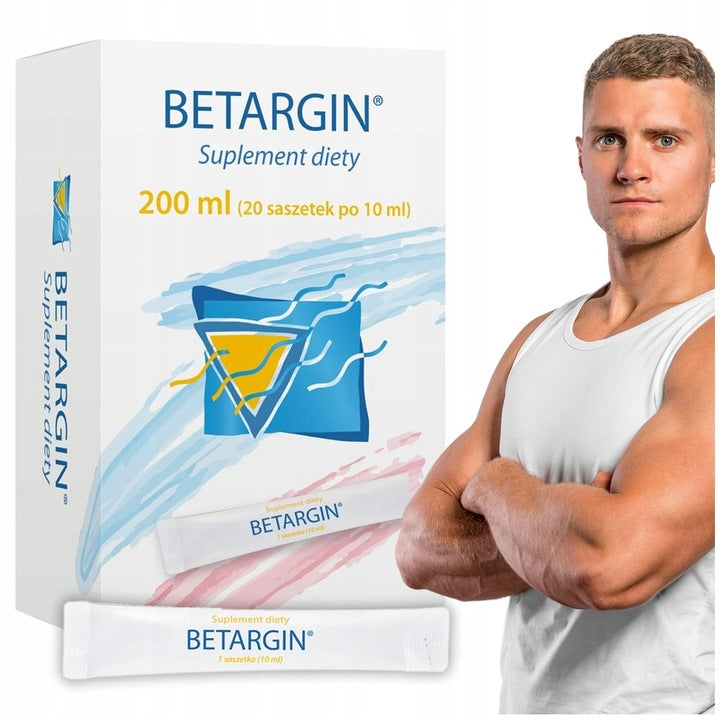 BETARGIN DIETARY SUPPLEMENT 20 SACHETS OF 10ML ARGININE BETAINE METABOLISM
