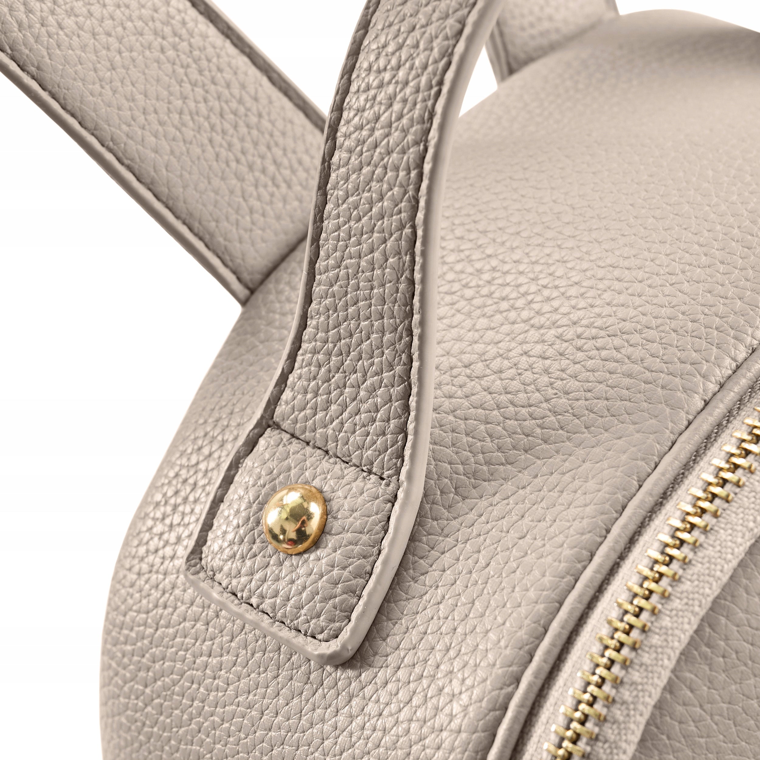 BETLEWSKI Women's Backpack Urban Beige Eco Leather Harness Logo Holder Brand Betlewski