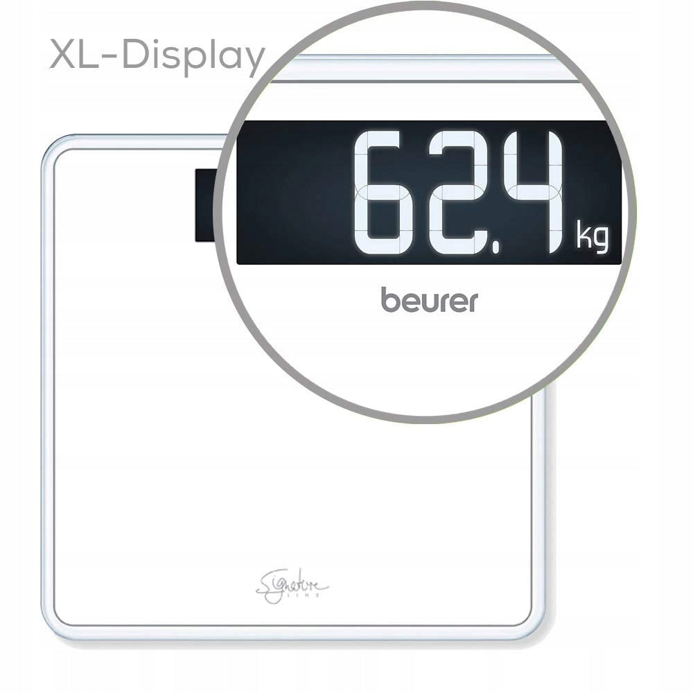 BEURER BATHROOM SCALE GS 400 WHITE DISPLAY XL 200KG Manufacturer code 521917