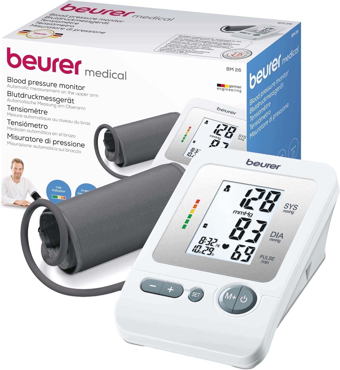 BEURER BM 26 LCD AUTOMATIC BLOOD PRESSURE MONITOR FOR PRESSURE MEASUREMENT