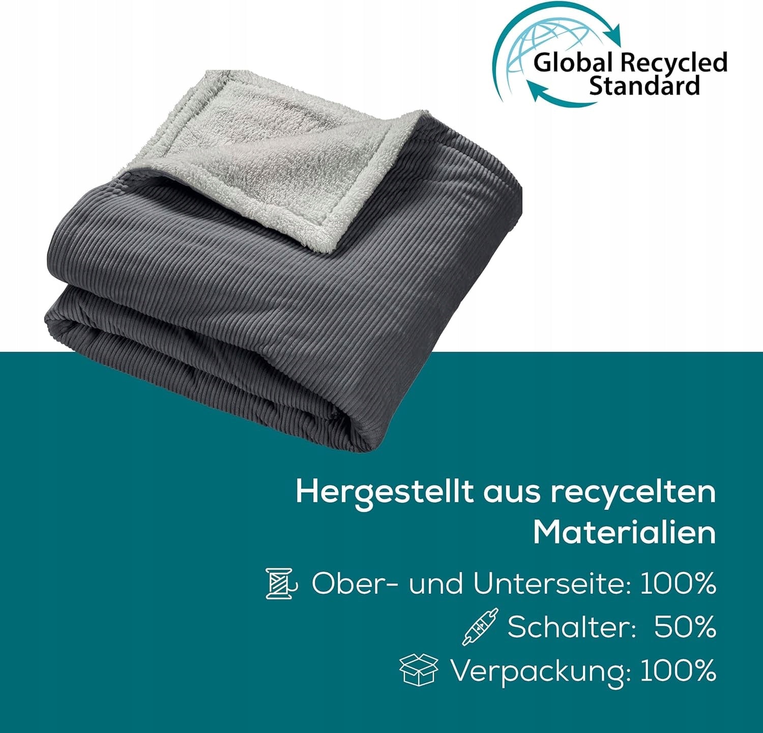 BEURER HD 80 CORD GREY ELECTRIC BLANKET Packaging status original