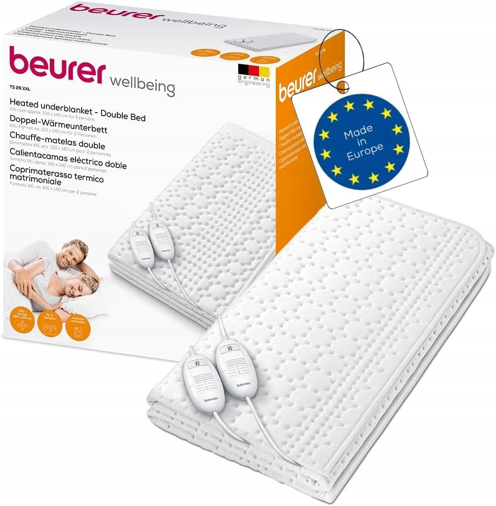 BEURER TS 26 HEATED BLANKET XXL 150X140 CM TWO HEAT ZONES
