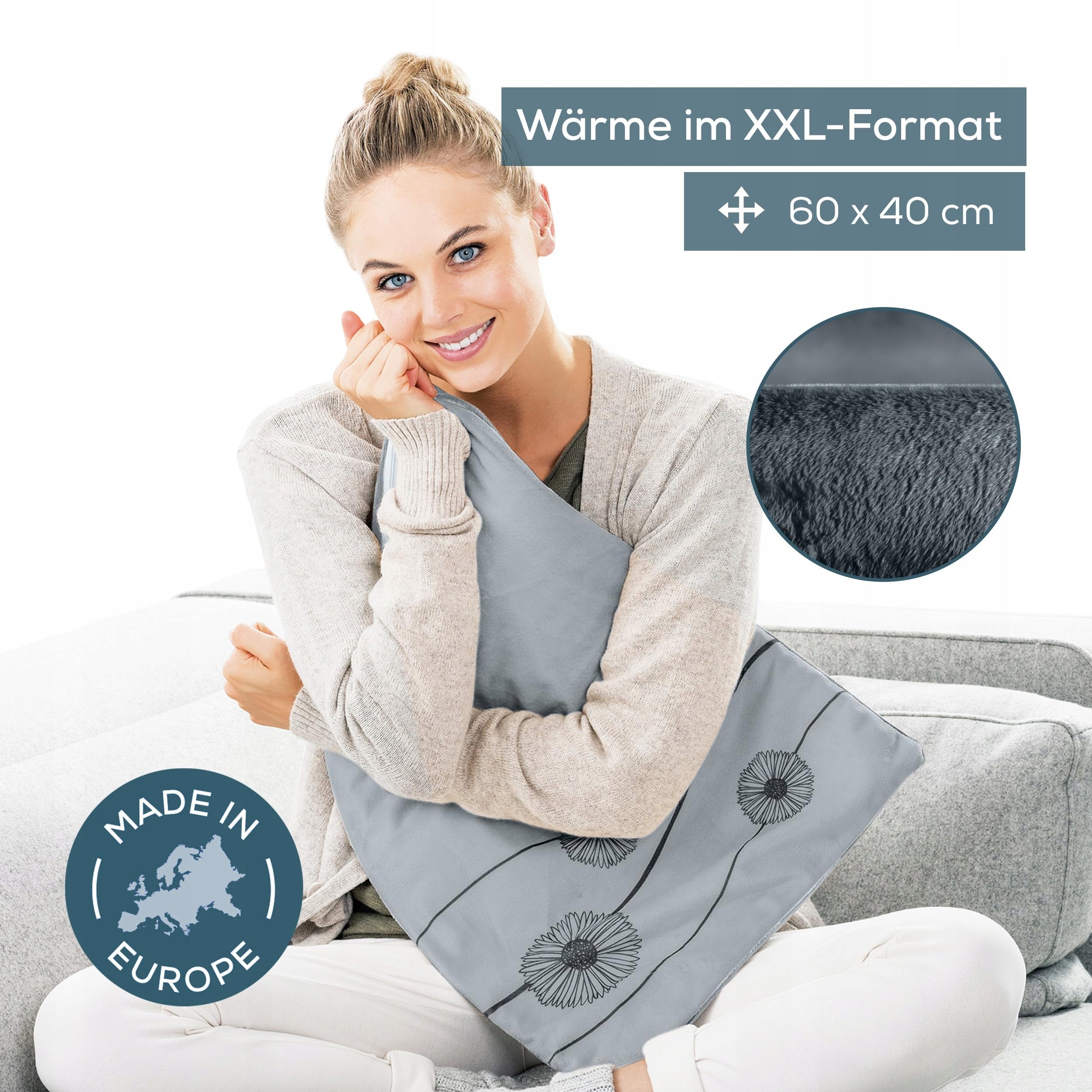 BEURER XXL Electric Pillow 6 Temperatures Automatic Shutdown Grey Packaging status original