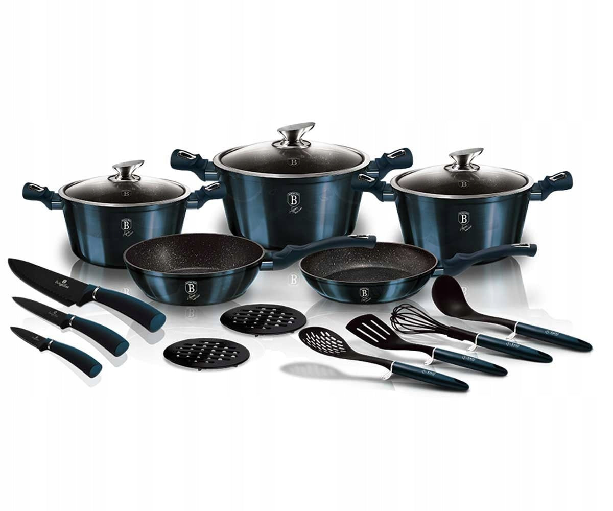 BH-6164 - Set of pots 17 el. Berlinger Haus Aquamarine Line