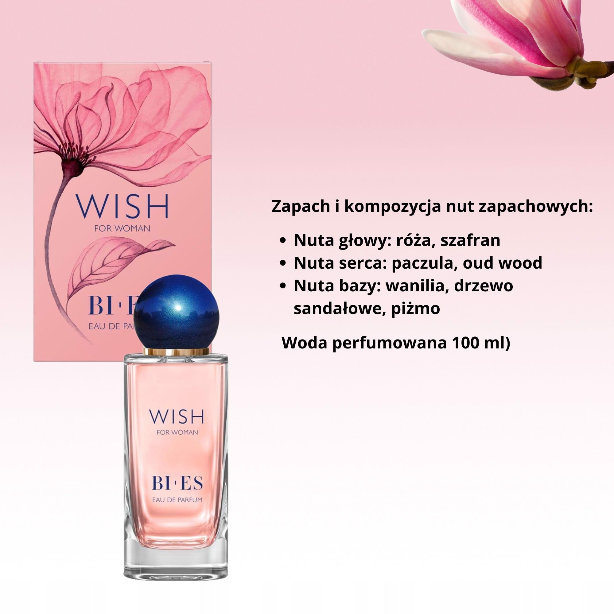 BI-ES Wish EDP Eau de Parfum for women 100 ml Manufacturer code 5907554498602