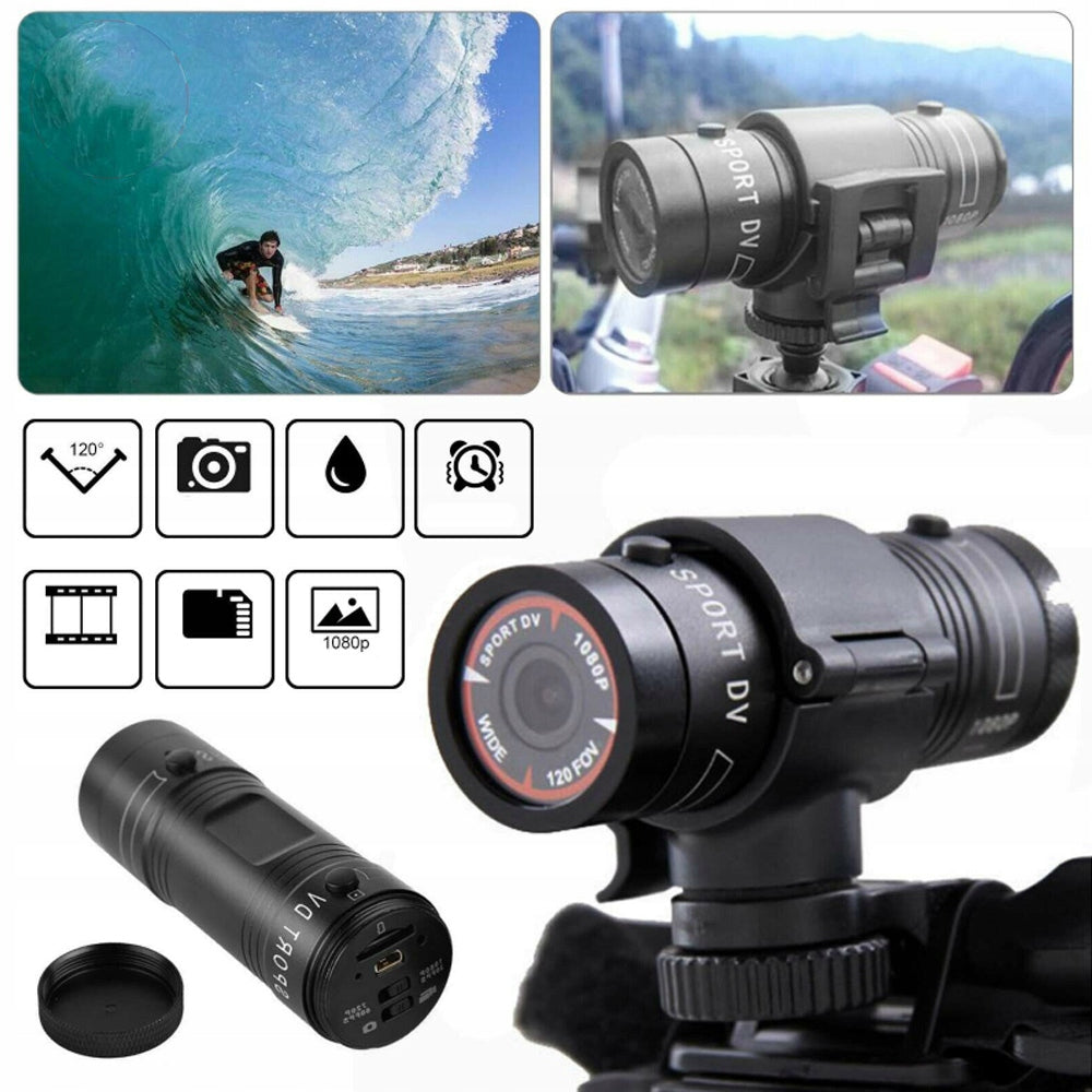 BICYCLE ACTION CAMERA SPORTS CAMERA 1080P HD WATERPROOF USB RECHARGEABLE BATTERY Packaging status original