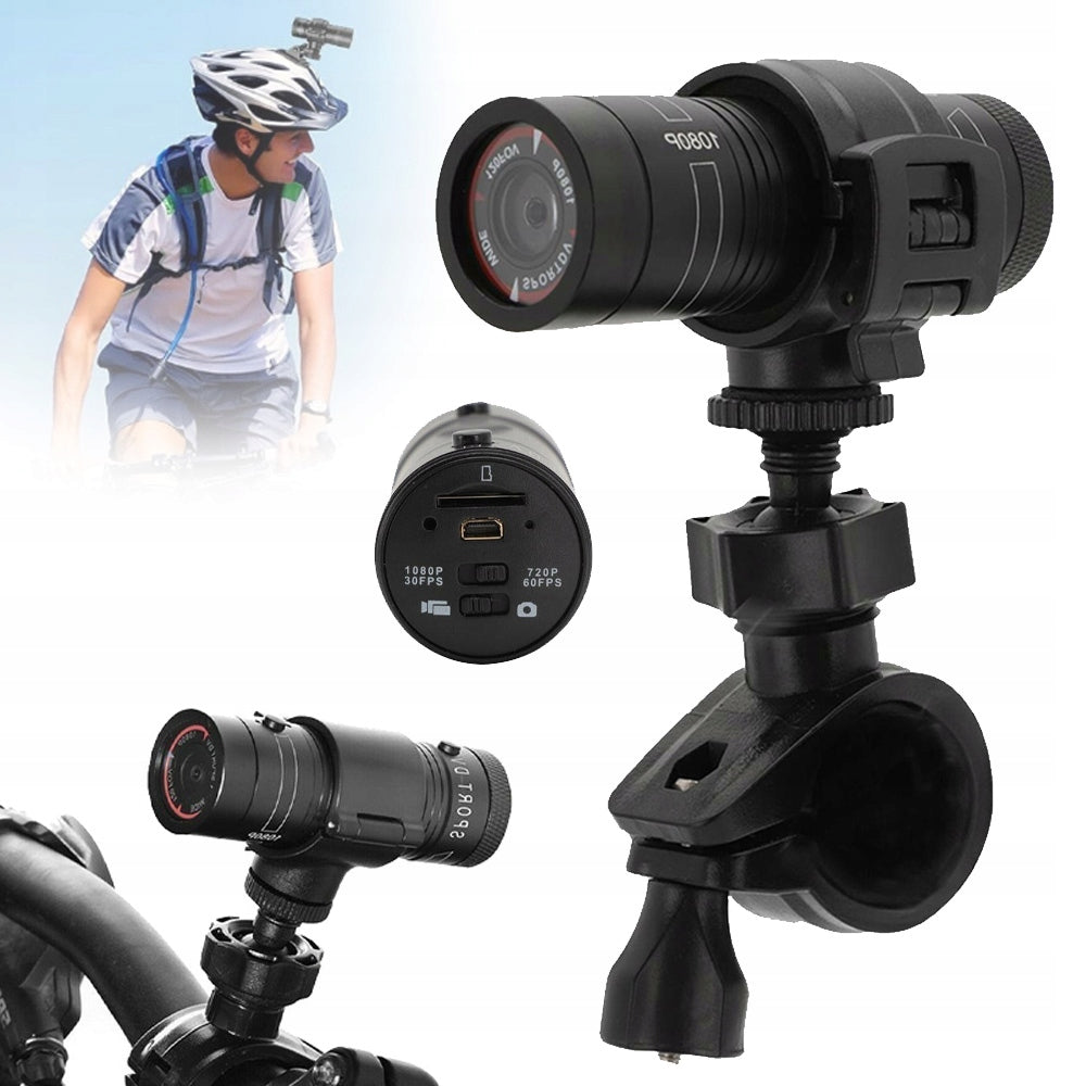 BICYCLE ACTION CAMERA SPORTS CAMERA 1080P HD WATERPROOF USB RECHARGEABLE BATTERY