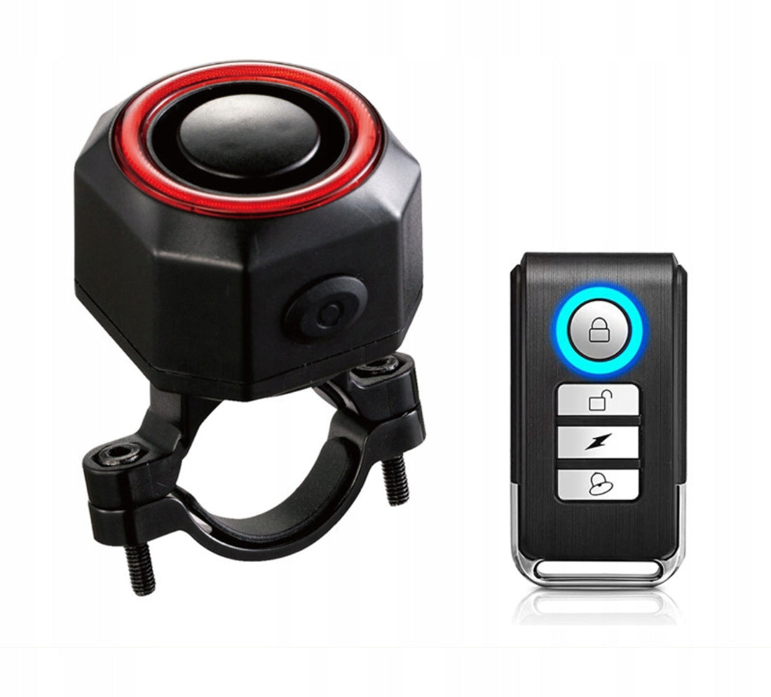 BICYCLE ALARM ANTI-THEFT REAR LAMP BICYCLE BELL REMOTE CONTROL LED Packaging status original